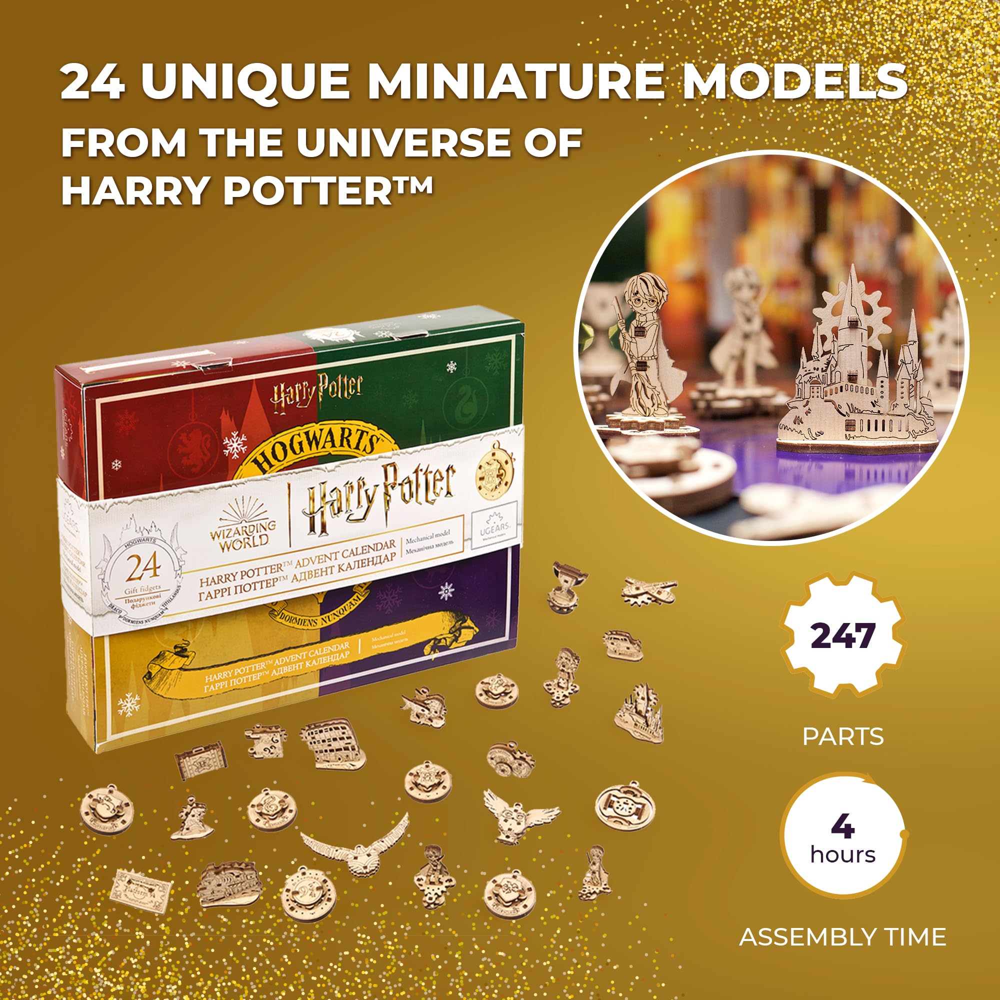 UGEARS figurine Harry Potter montée, objet à exposer et collectionner