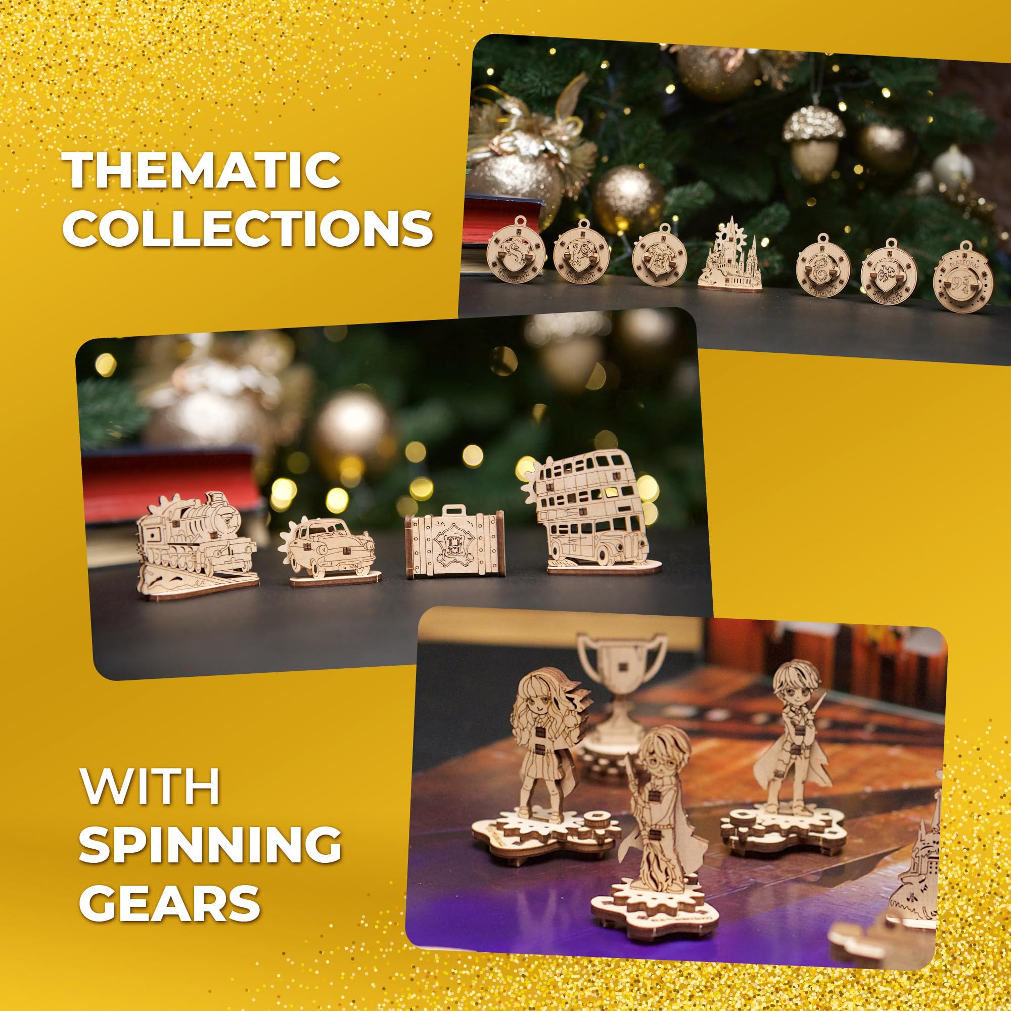UGEARS figurine Hermione Granger montée pour décoration de bureau ou étagère