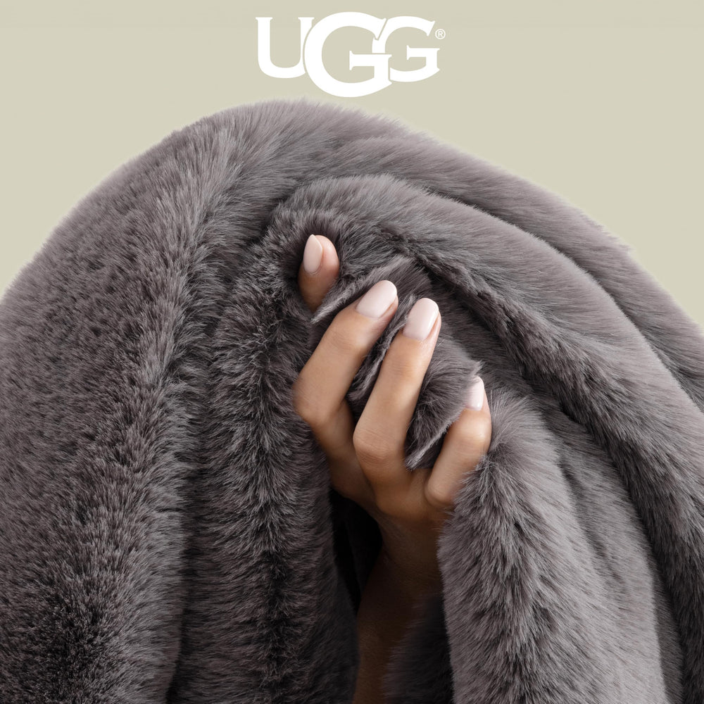 UGG gros plan fibres soulignant épaisseur et aspect luxueux