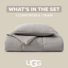 UGG Leonora posé sur lit moderne montrant style et adaptabilité