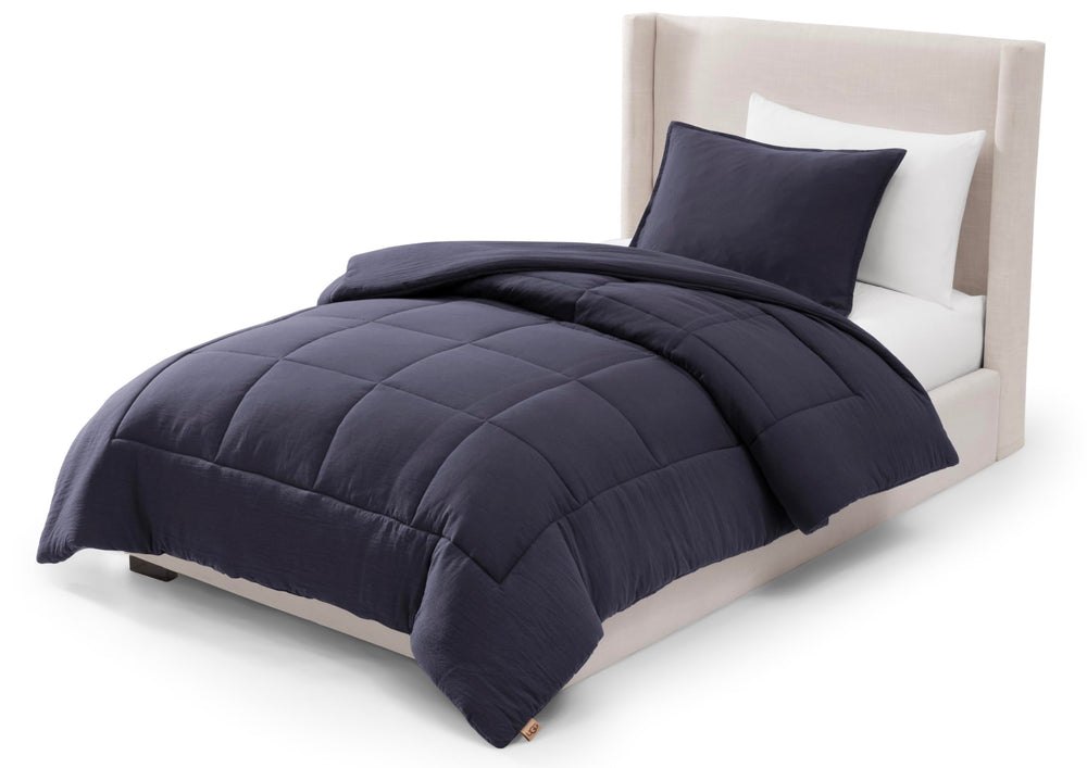 UGG couette Leonora face avant bleu marine, look soigné et moderne