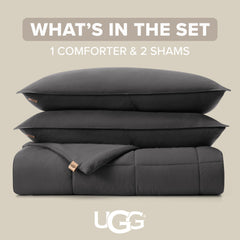 UGG leonora posé sur lit en situation d'usage créant ambiance chaleureuse et élégante