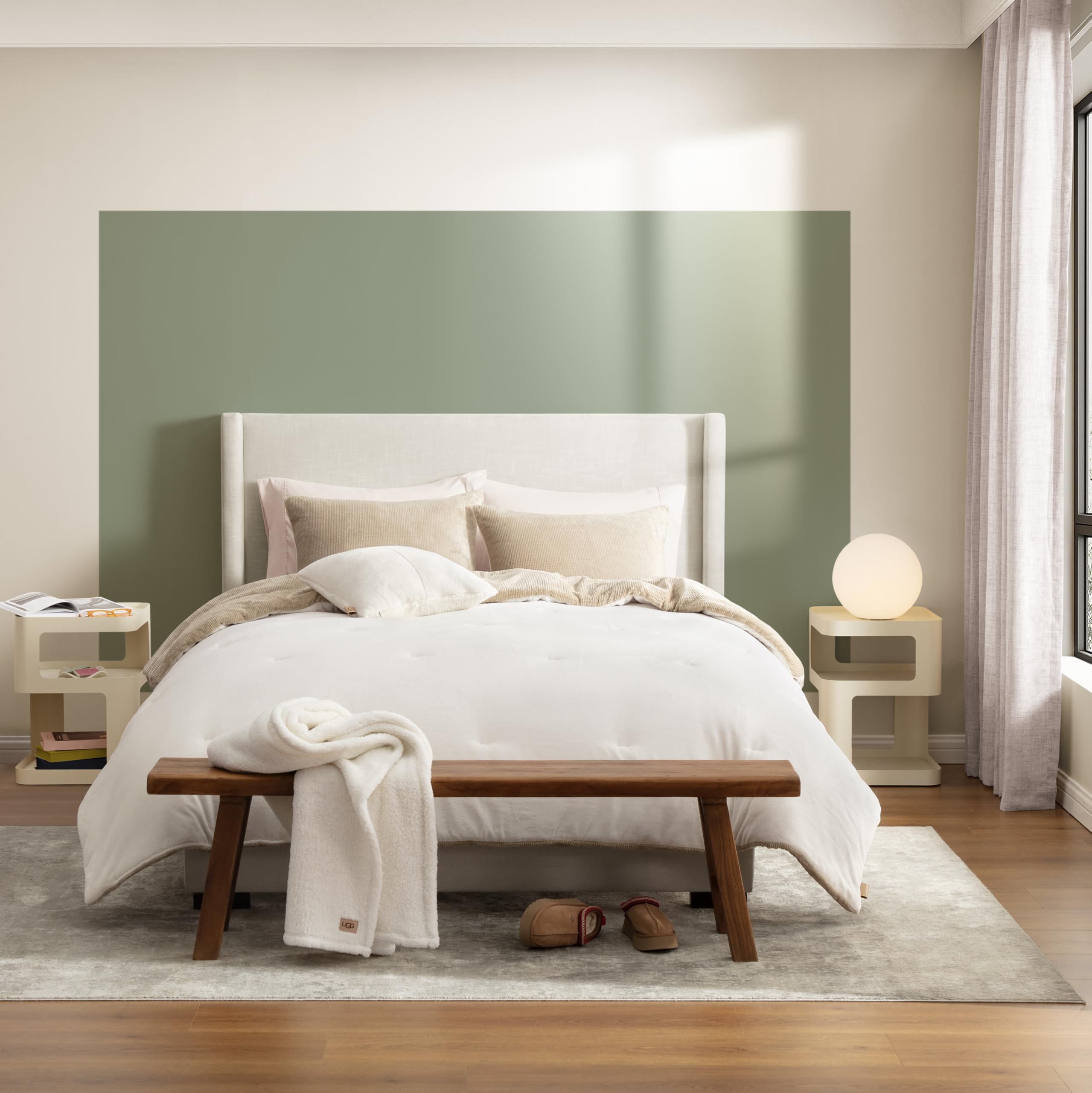 UGG coussin décoratif en gros plan, apporte style et support