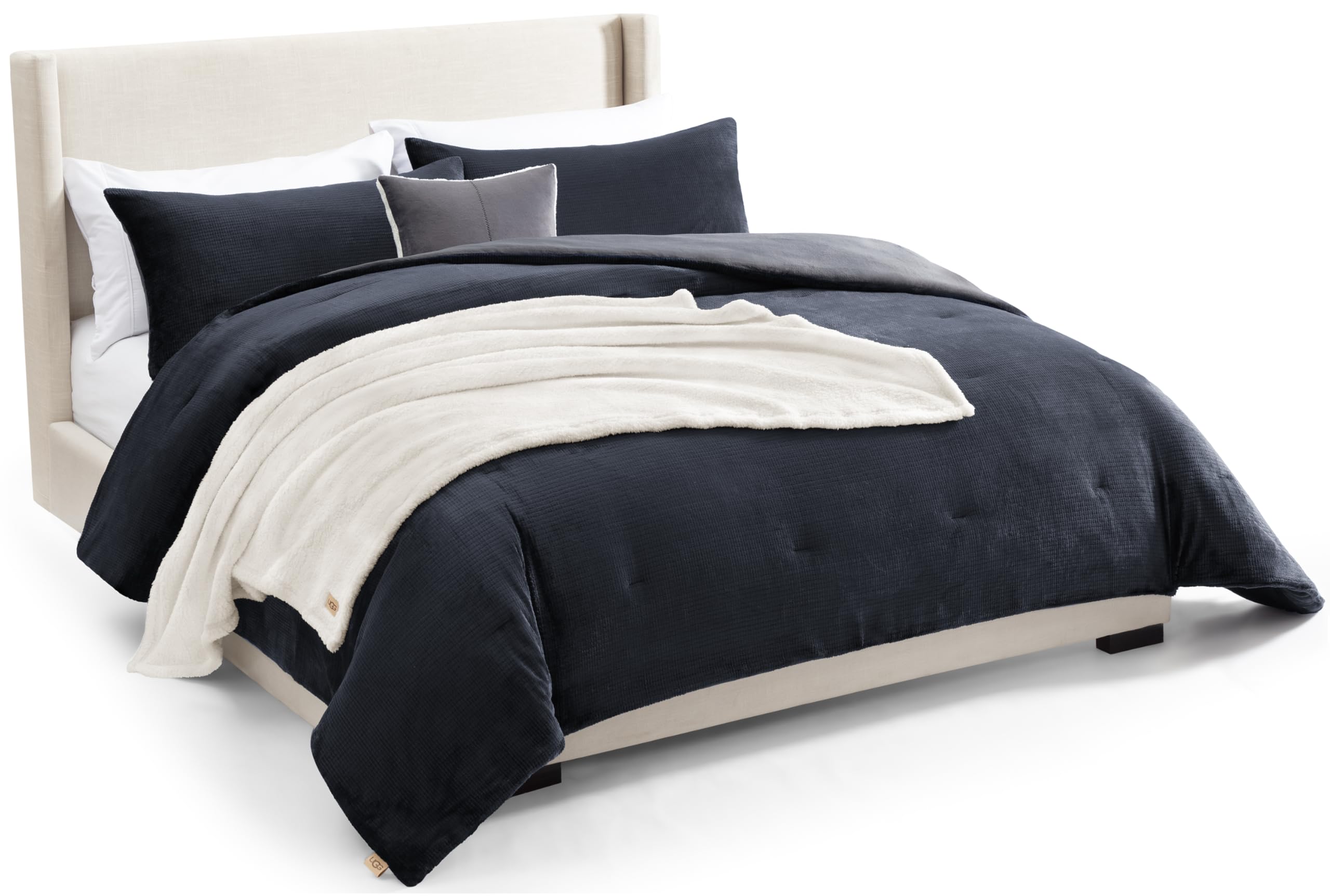 UGG couette bleu marine montrant finition et confort visible