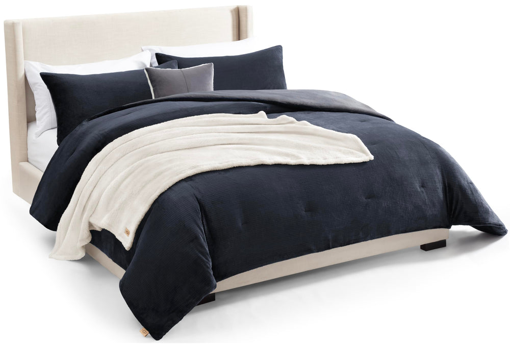 UGG couette bleu marine montrant finition et confort visible