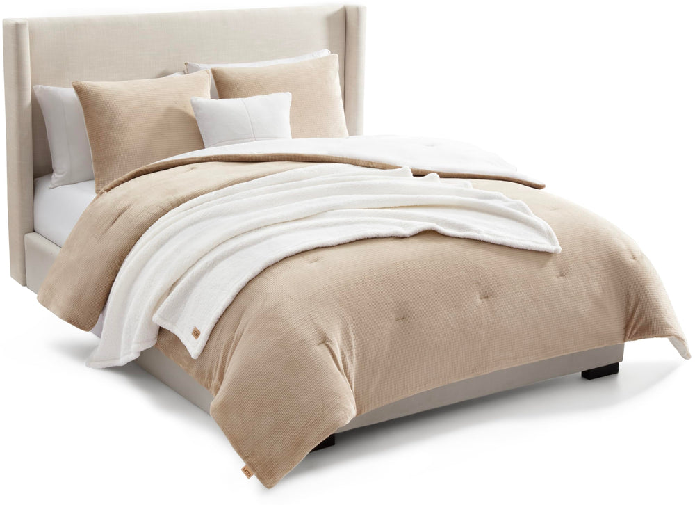 UGG couette face texturée montrant confort et chaleur