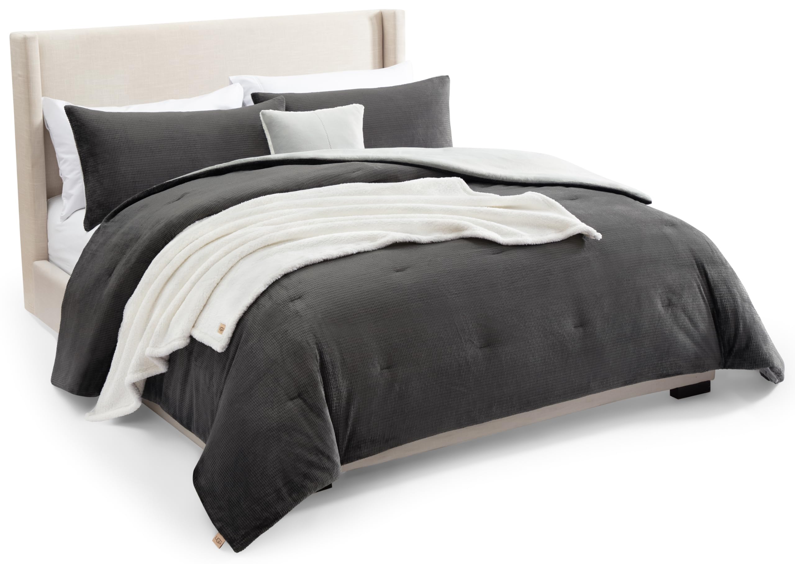 UGG couette Remina gris face texturée confortable et élégante