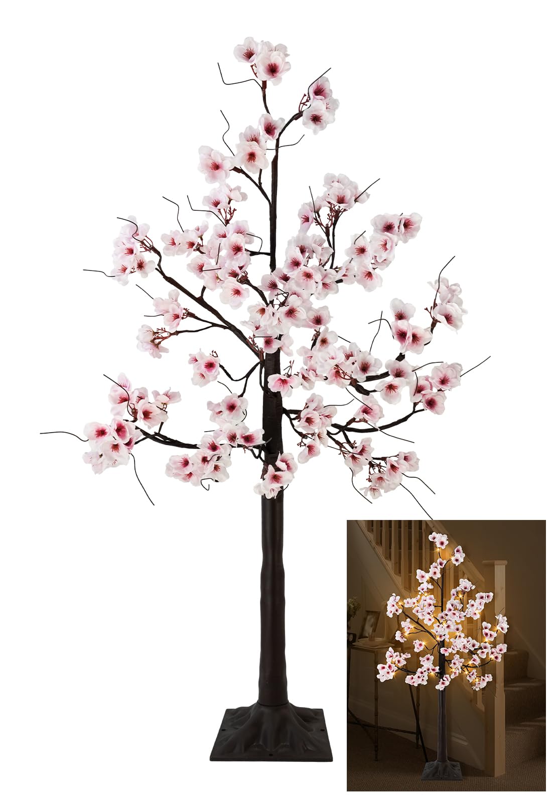 Uieke arbre cerisier face 1,2 m montrant design et lumière chaleureux
