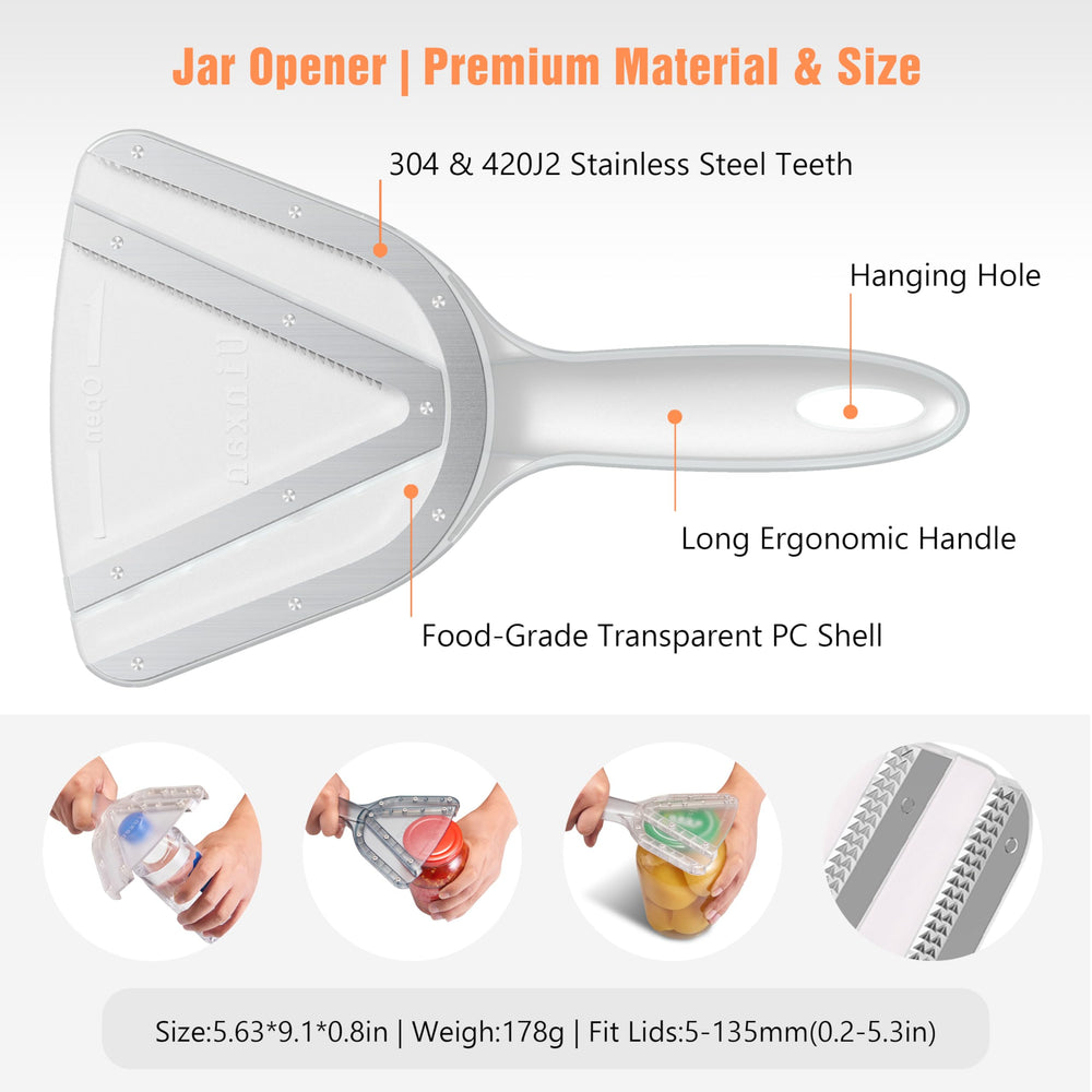 Uinxan gros plan sur dents inox double couche assurant une prise antidérapante