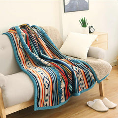 UKELER plaid devant montrant motif bohème et confort décoratif