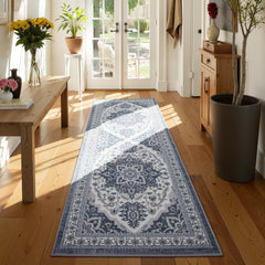 UKISS vue avant du tapis runner montrant motif boho et aspect accueillant