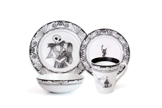 Ukonic assiette à salade avec motif araignée pour une table thématique élégante