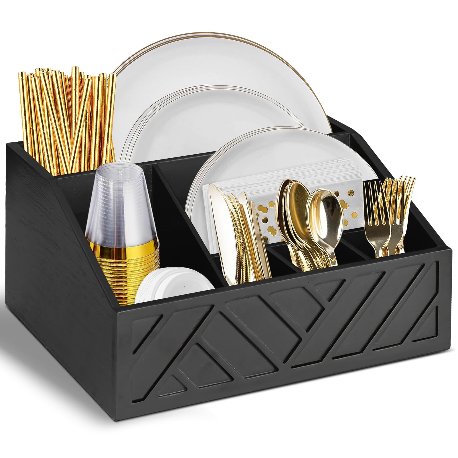 Ukonvi face avant du porte-assiettes montre rangement organisé et gain de temps
