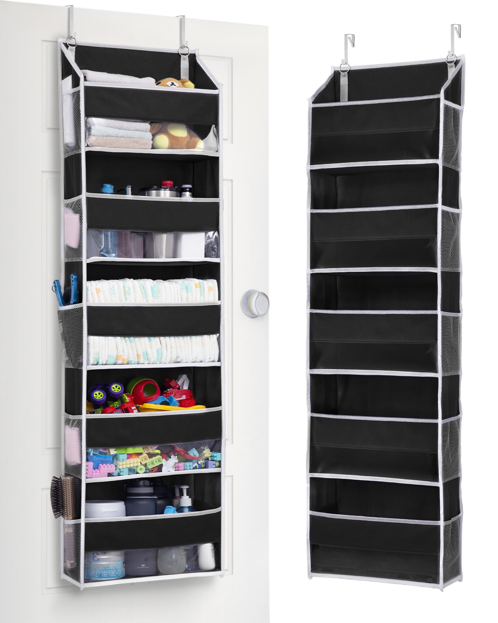 ULG organisateur porte face montrant 5 compartiments, maximise rangement