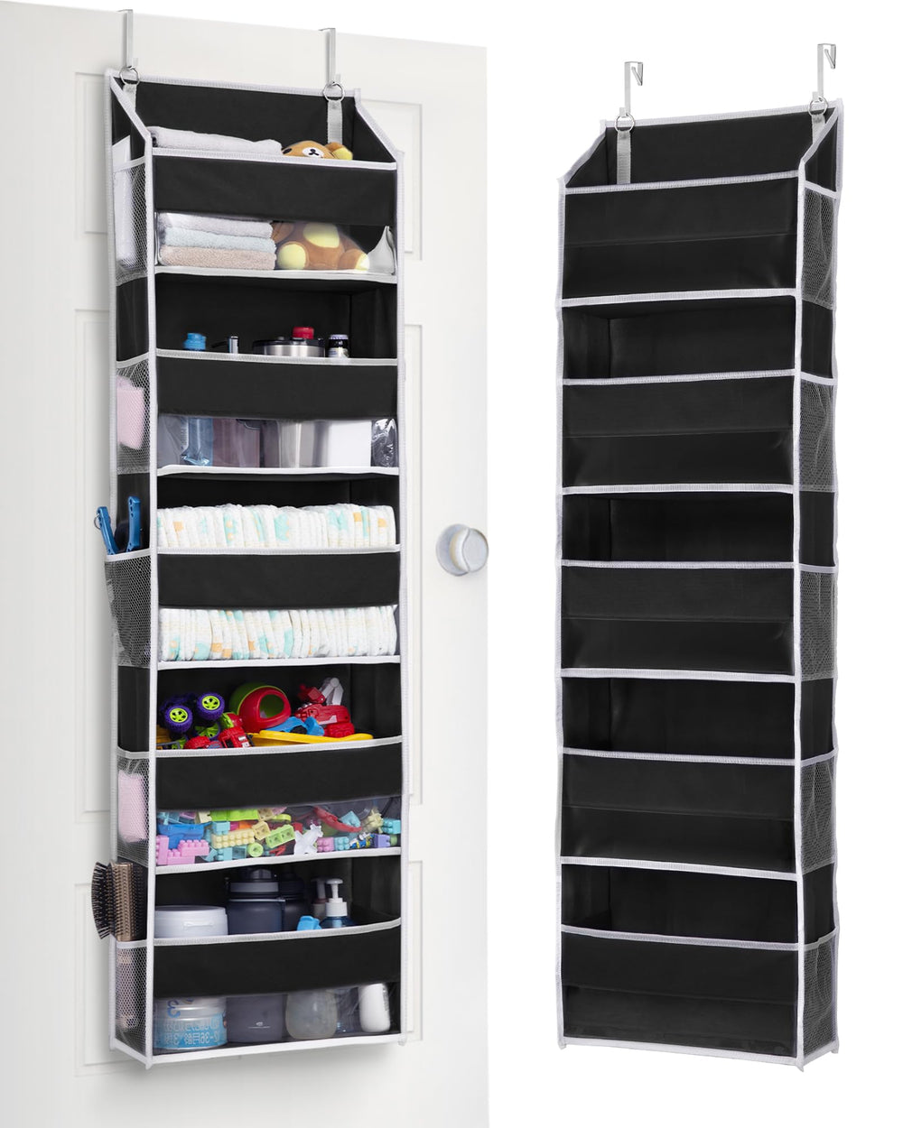ULG organisateur porte face montrant 5 compartiments, maximise rangement