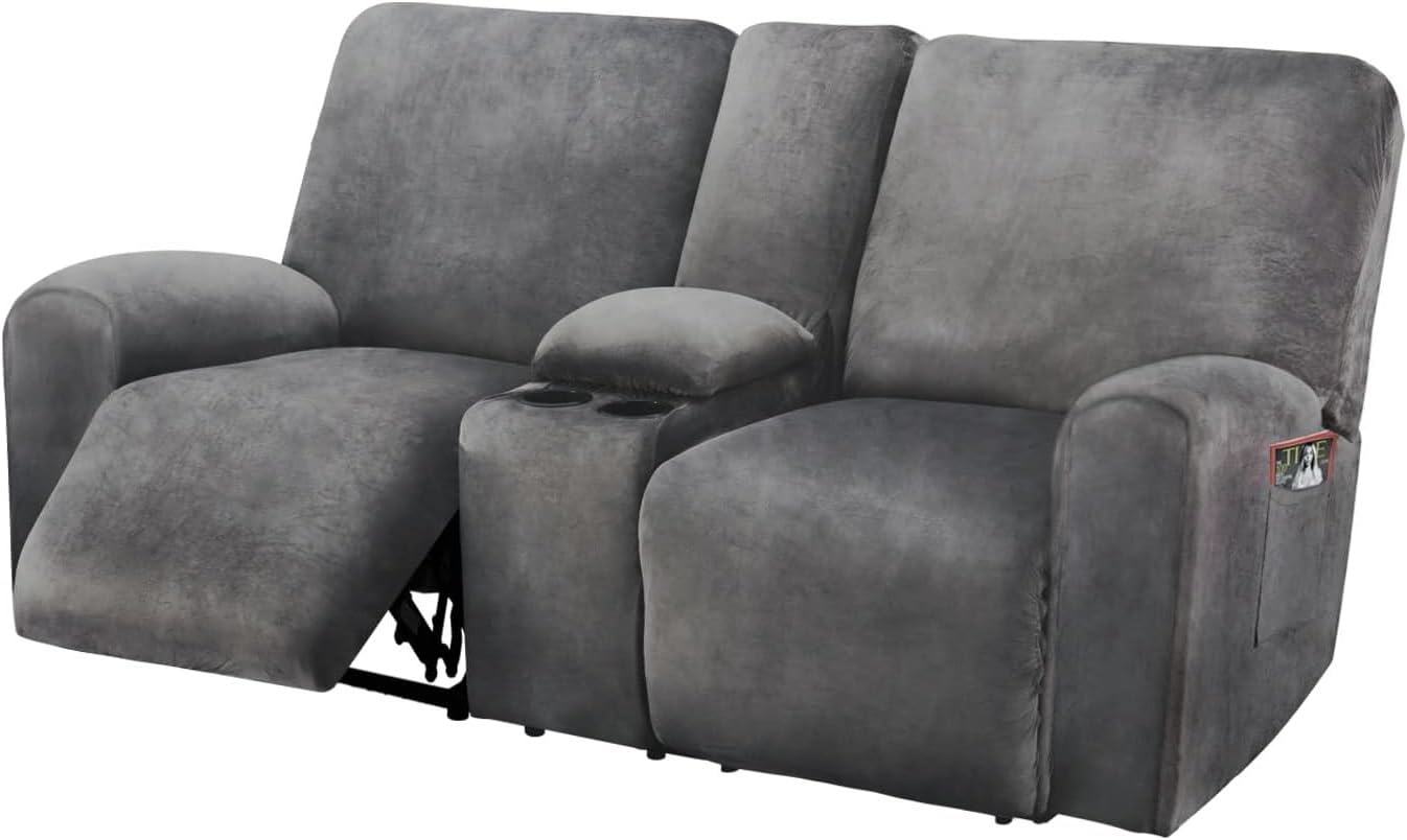 ULTICOR face avant de la housse sur loveseat montrant un ajustement propre et moderne