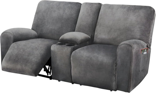 ULTICOR face avant de la housse sur loveseat montrant un ajustement propre et moderne