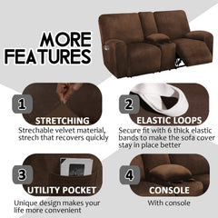 ULTICOR love seat en position inclinée prouvant compatibilité avec mécanisme