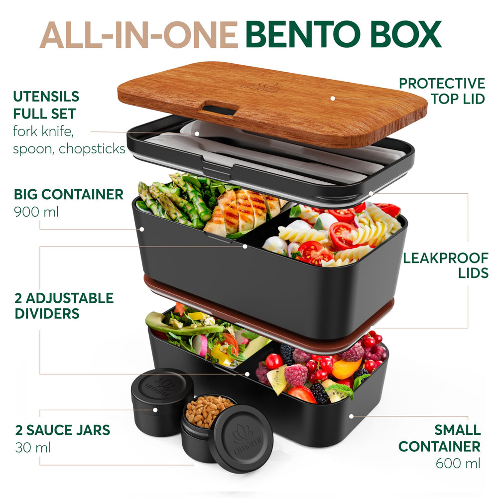 Umami bento close-up des séparateurs modulables pour organiser repas variés