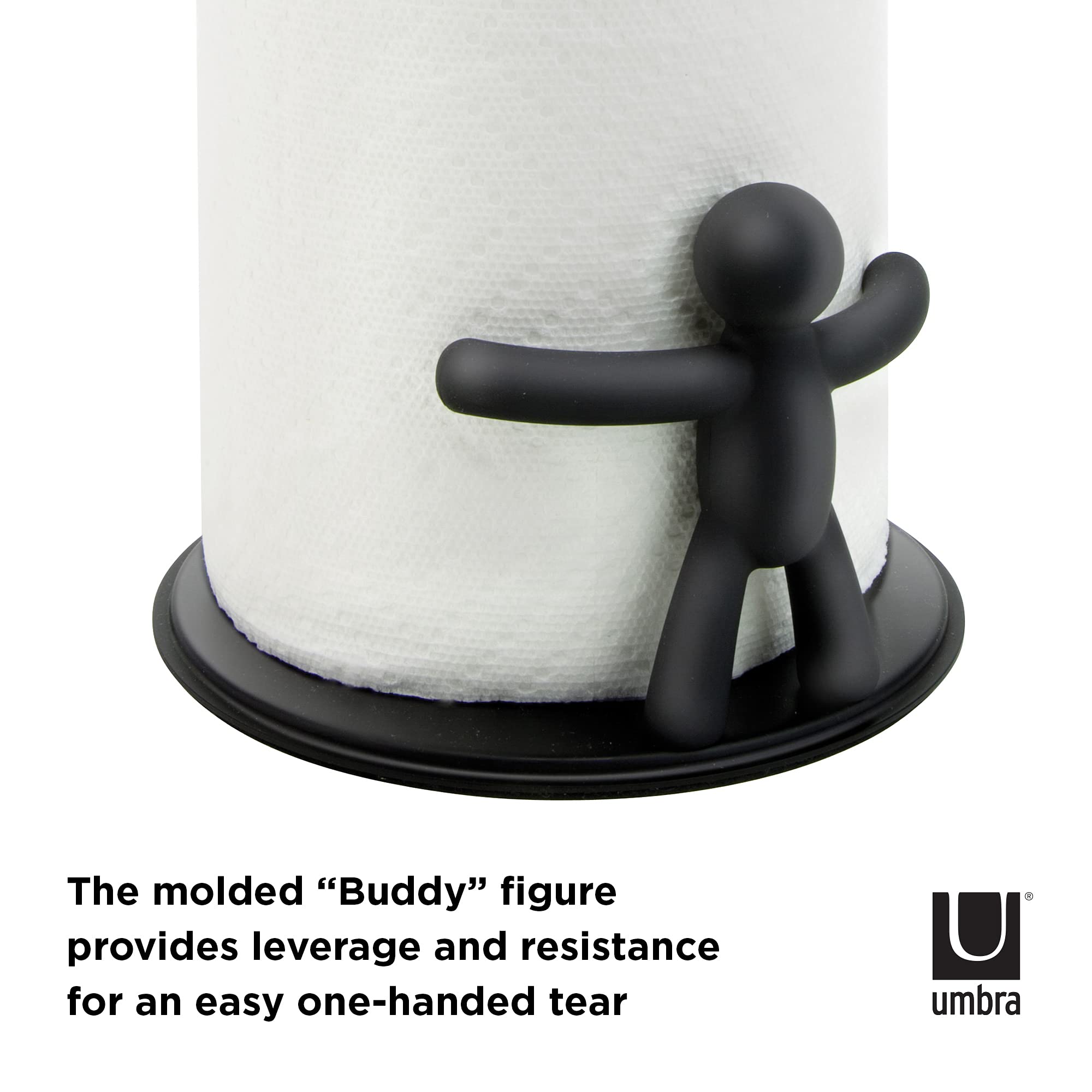 Umbra Buddy comparatif taille avec rouleau pour apprécier encombrement réduit