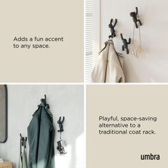 Umbra Buddy comparaison taille avec un vêtement pour repère d'échelle