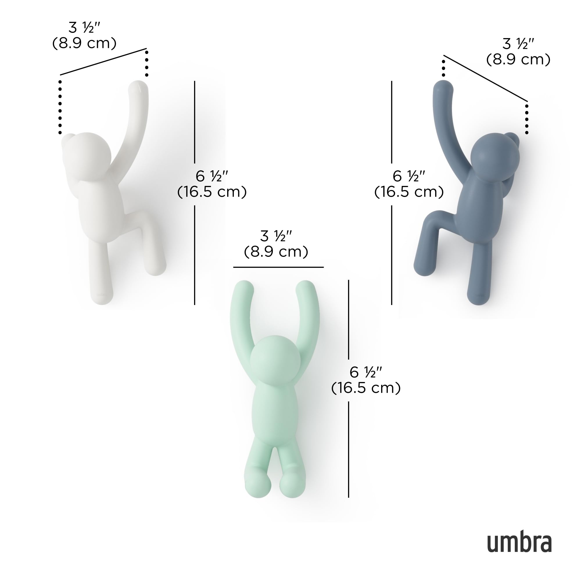 Umbra Buddy accroché avec manteau et sac pour organisation immédiate