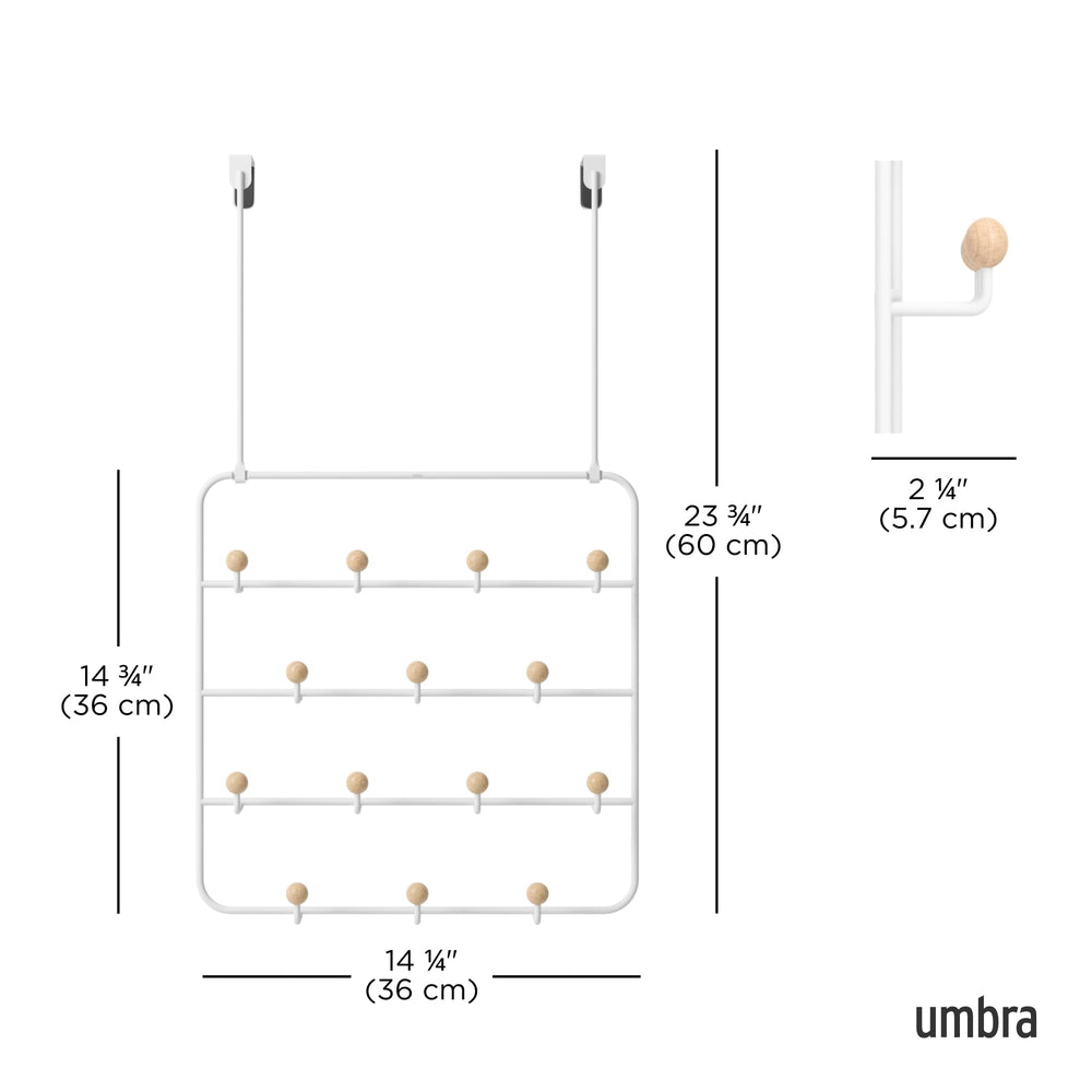 Umbra Estique suspendu sur une porte avec crochets fournis pour gain de place