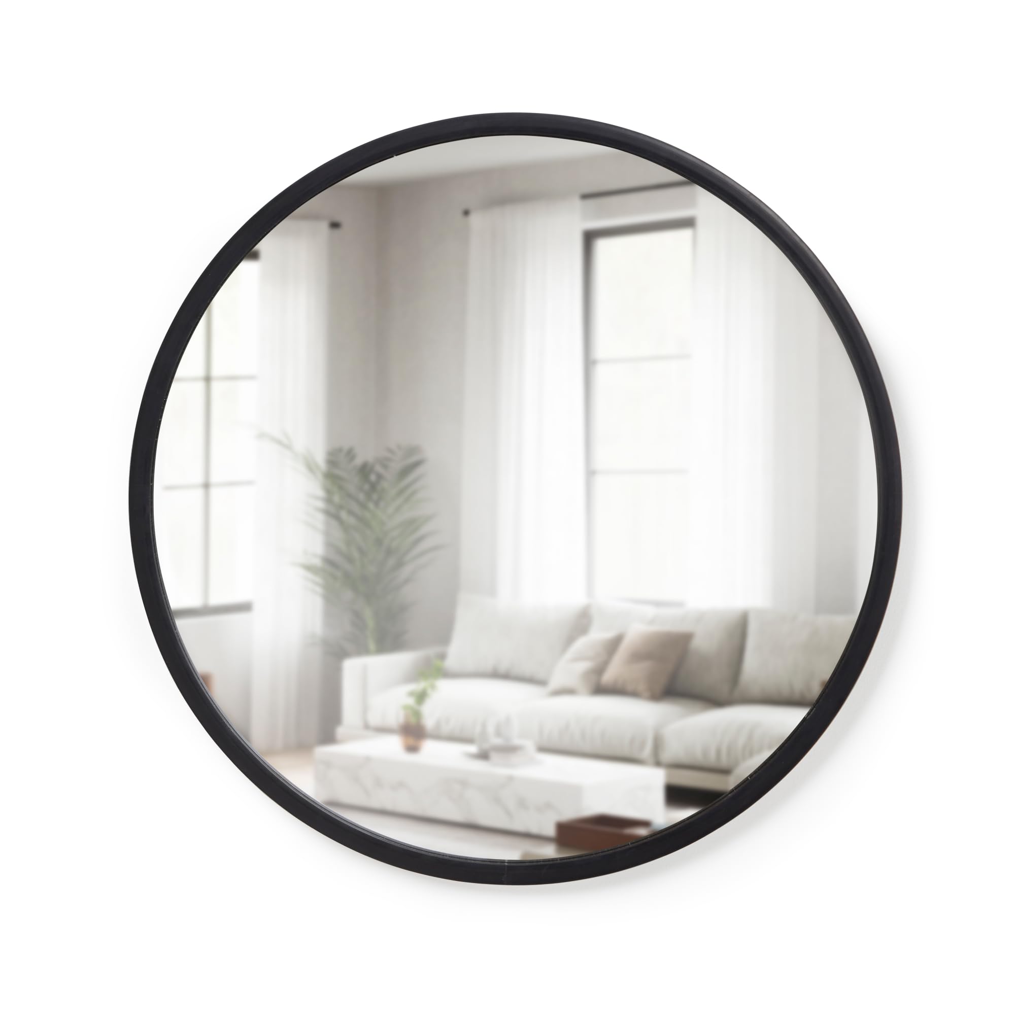 Umbra Hub miroir face avant noir pour déco et luminosité