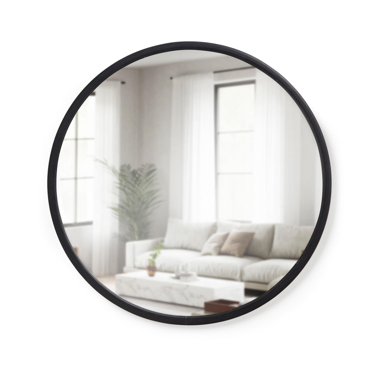 Umbra Hub miroir face avant noir pour déco et luminosité