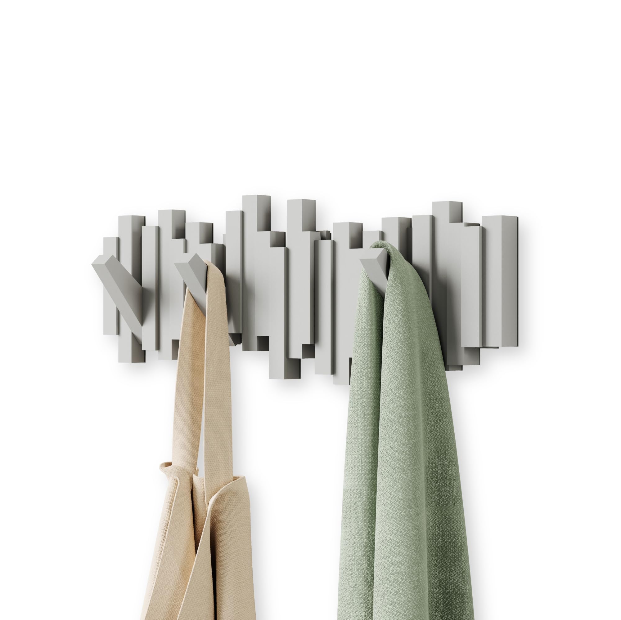Umbra Sticks face avant gris montrant design sculptural et rangement élégant