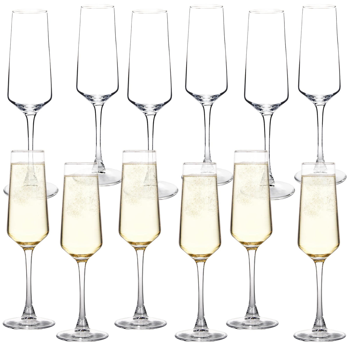 UMEIED flûtes paquet avant montrant l’ensemble de 12 verres et l’élégance