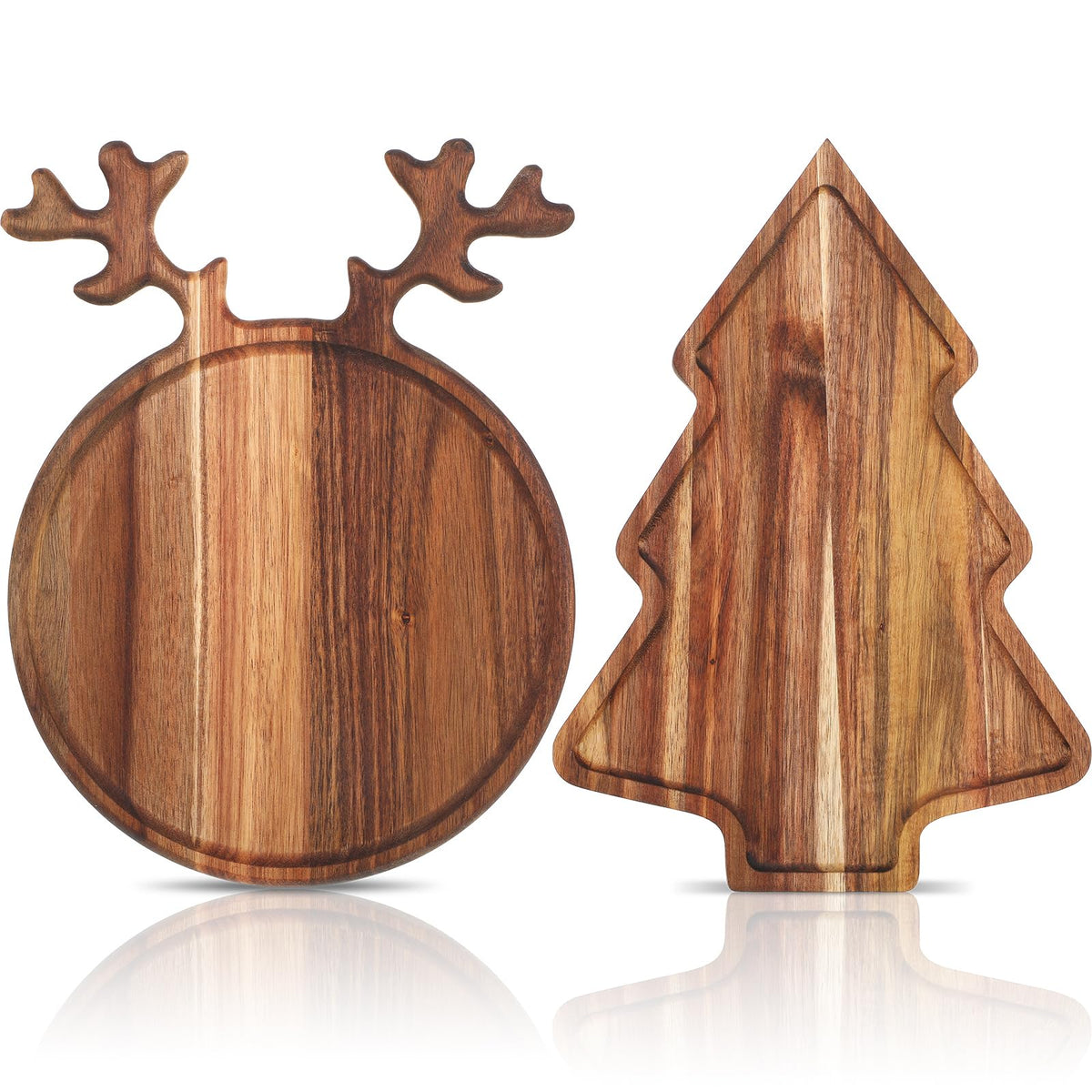 Umigy planche sapin en acacia montrant une présentation festive pratique