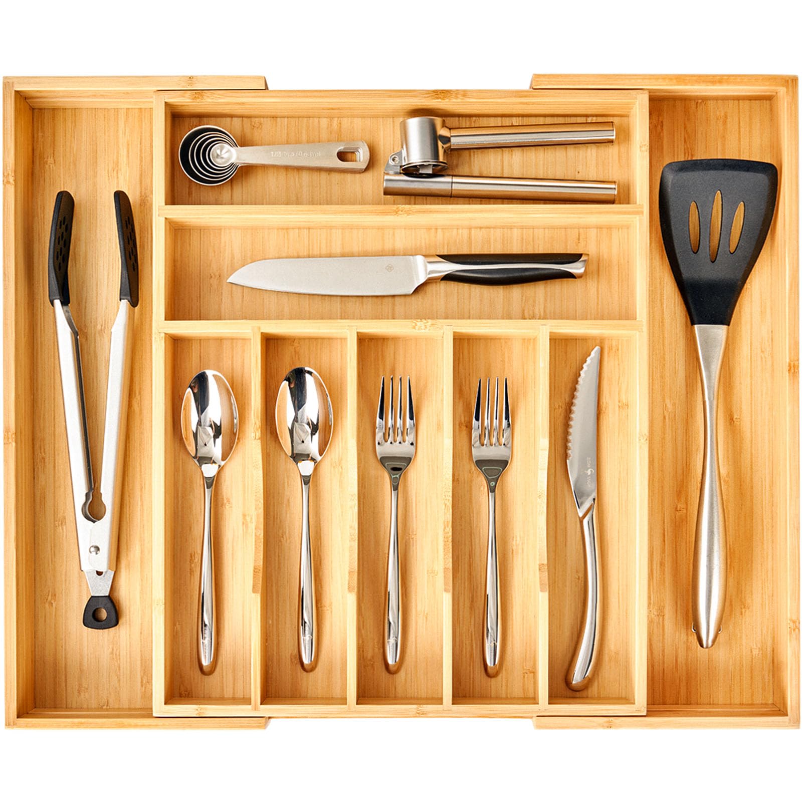 Umilife organiser tiroir face avant bois bambou, rangement esthétique et durable