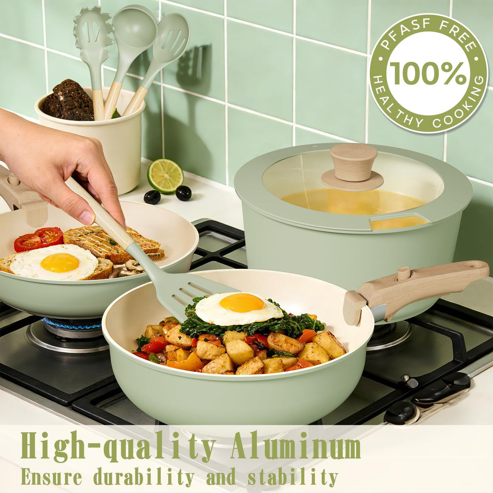 Umite Chef casseroles avec couvercles en verre, surveillance facile