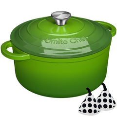 Umite Chef cocotte 5QT face avant montrant finition verte et design élégant
