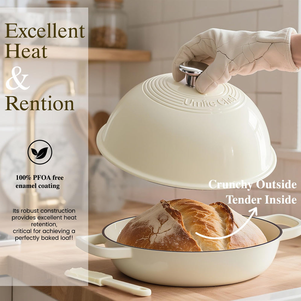 Umite Chef cocotte en cours d’utilisation dans un four, garantissant une cuisson homogène et sûre