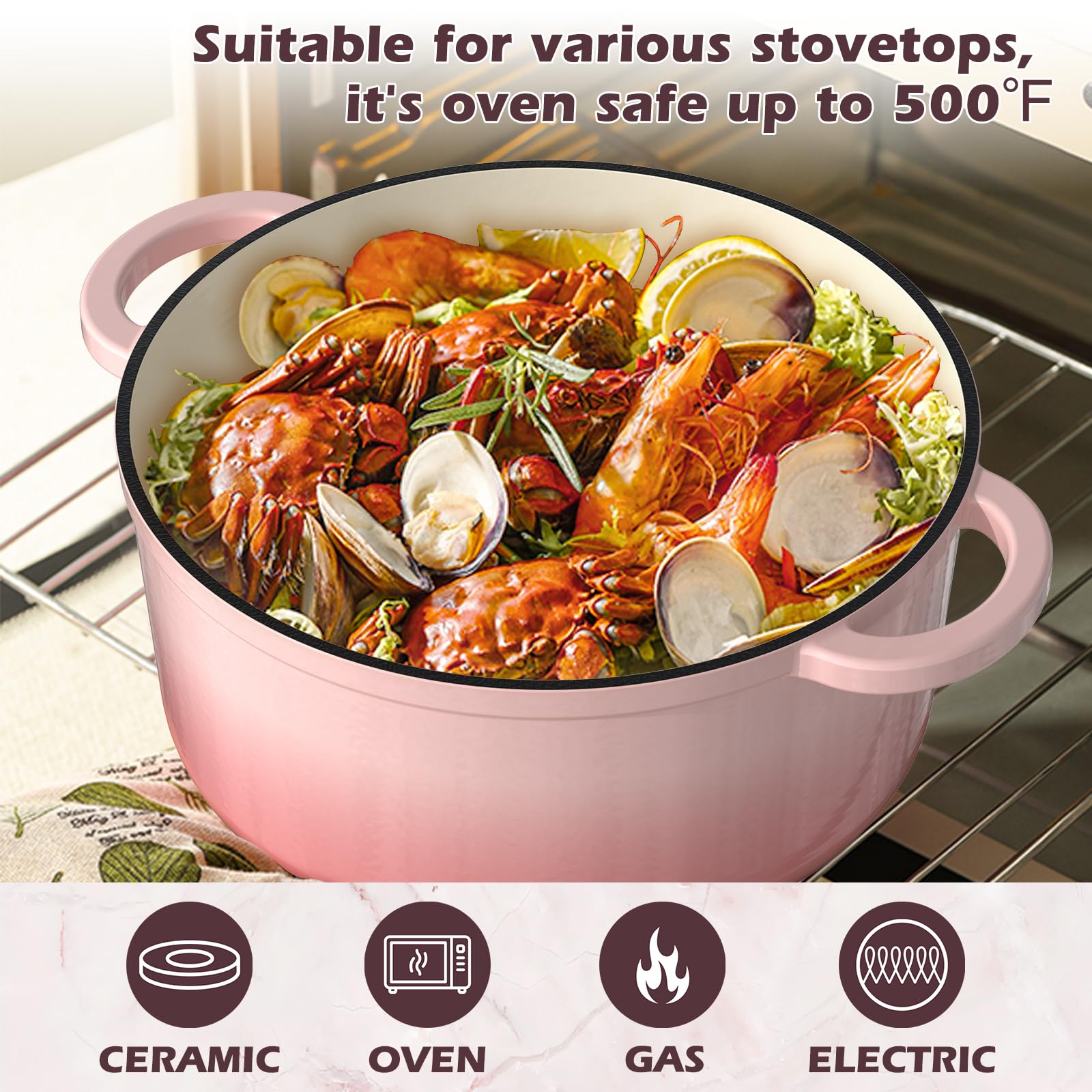 Umite Chef cocotte contenant pain maison doré, cuisson uniforme