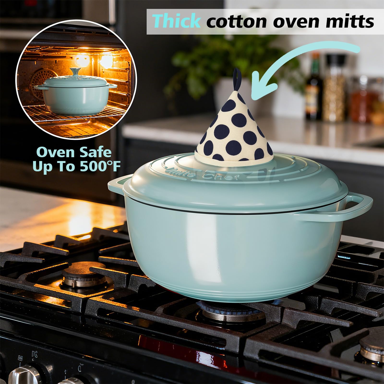 Umite Chef côte à côte avec une assiette pour visualiser la taille réelle