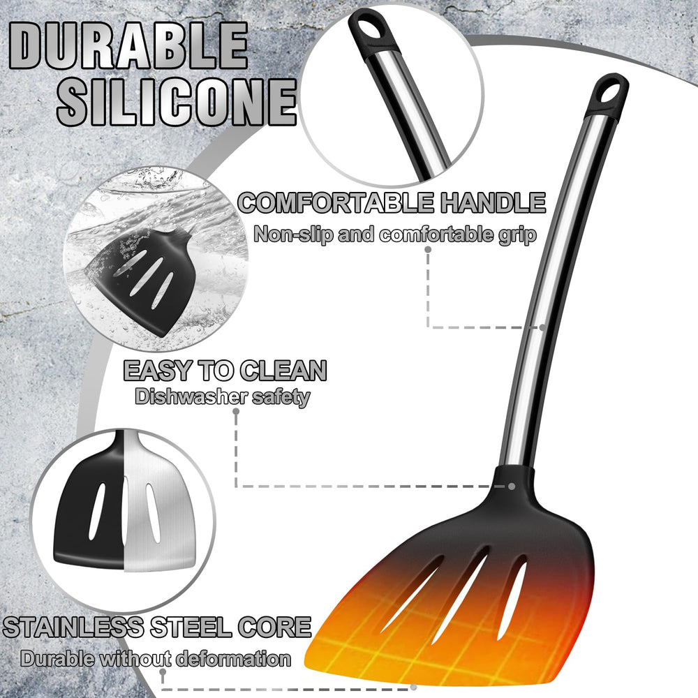 Umite Chef détail manche inox recouvert silicone, maintien anti-dérapant