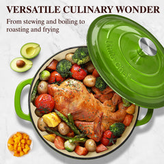 Umite Chef intérieur émaillé montrant surface antiadhésive et cuisson sûre