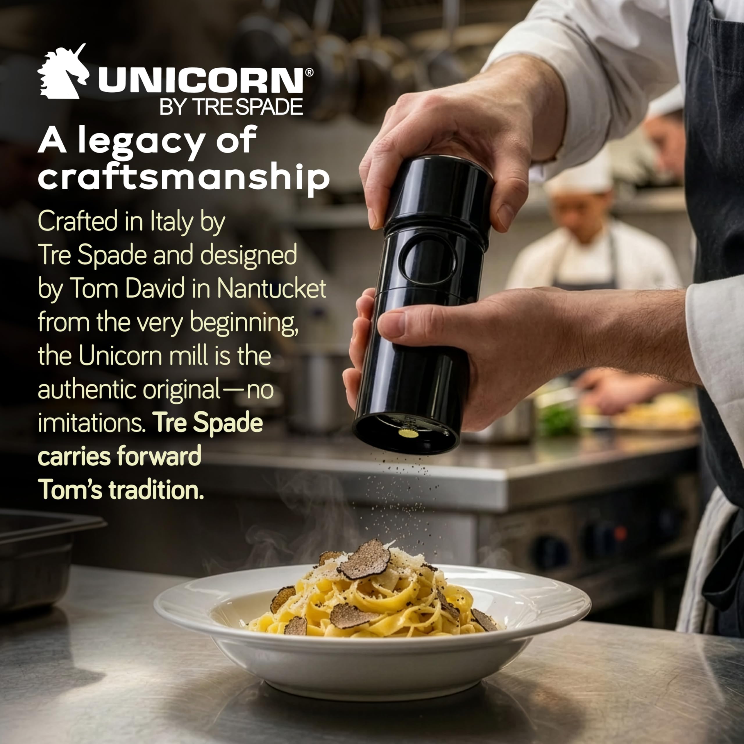 Unicorn MAGNUM posé sur table lors d’un dîner pour esthétique