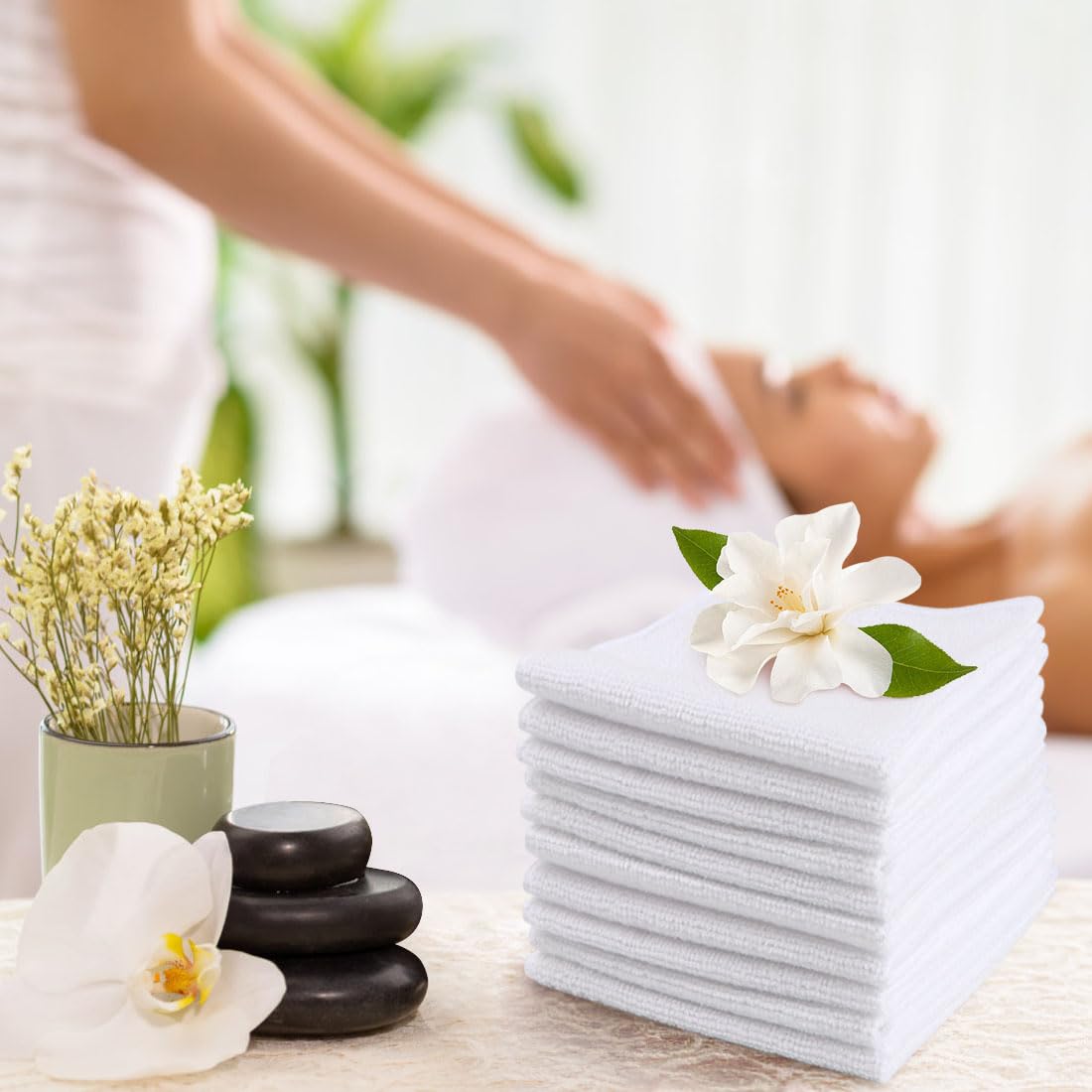 UNIMADE lingettes en spa illustrant usage professionnel et durabilité