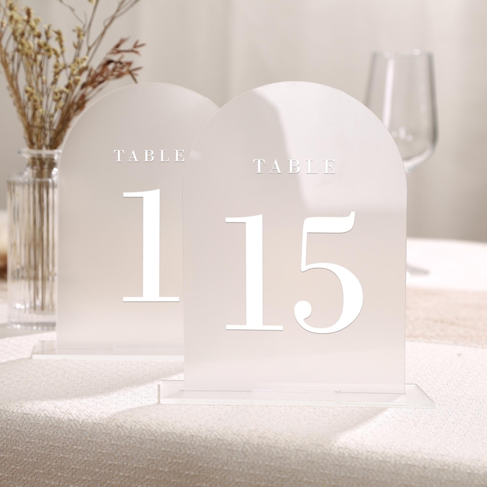 UNIQOOO numéro de table vue avant bénéfice lisibilité