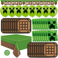 Unique bannière Minecraft vue d'ensemble apportant ambiance fête