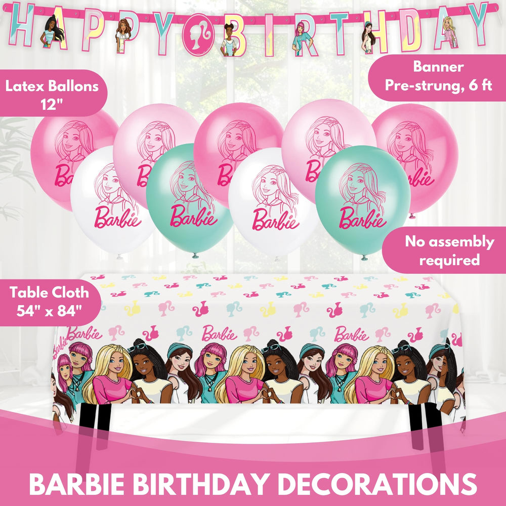 Unique Barbie assiettes et serviettes robustes pour servir gâteaux et snacks