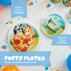 Unique Bluey gobelets détail avec motif coloré facilitant service boisson