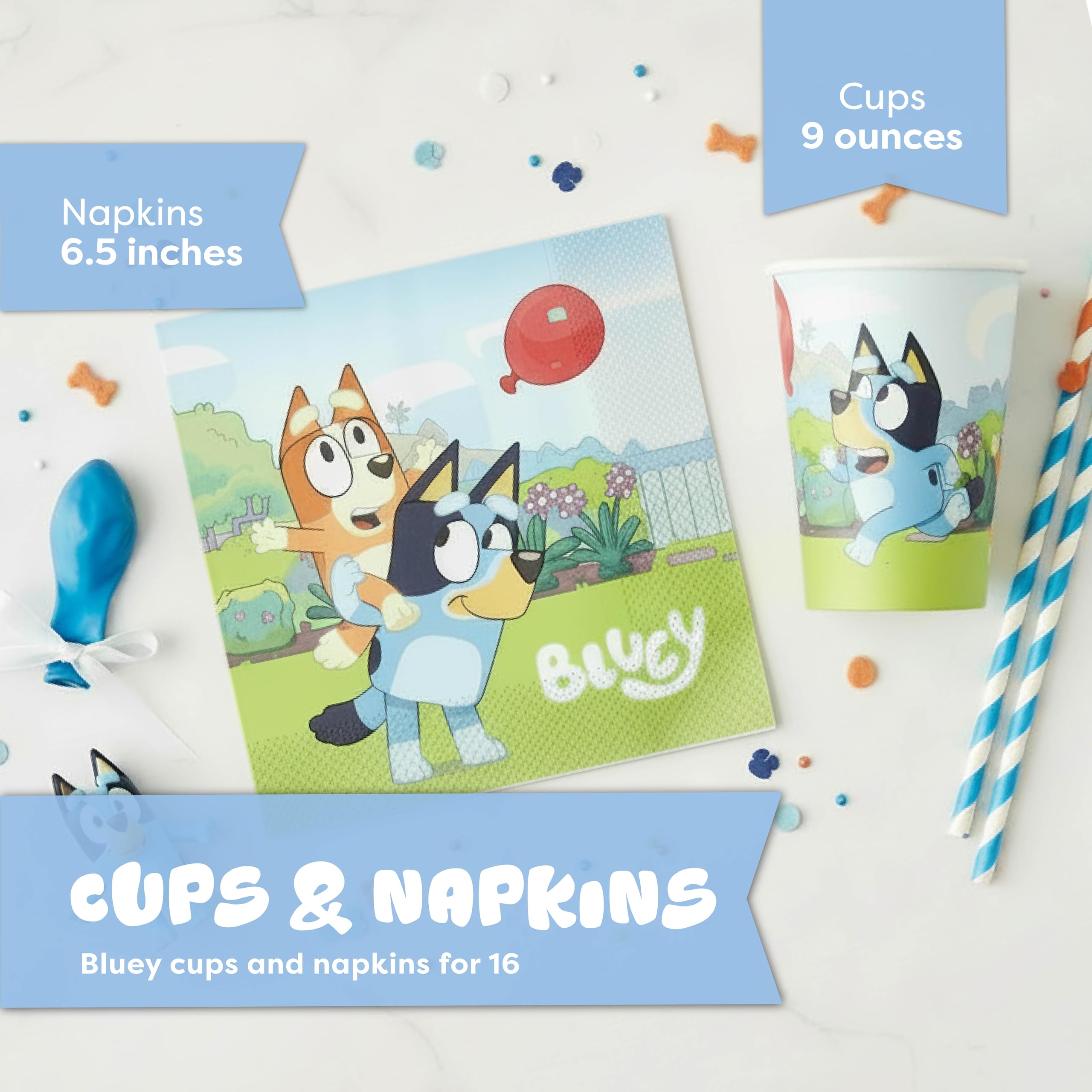 Unique Bluey serviettes texture absorbante idéale pour petites mains