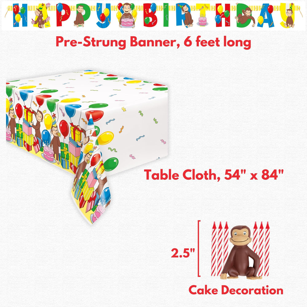 Unique Curious George serviettes et assiettes assortiment coordonné gain de temps