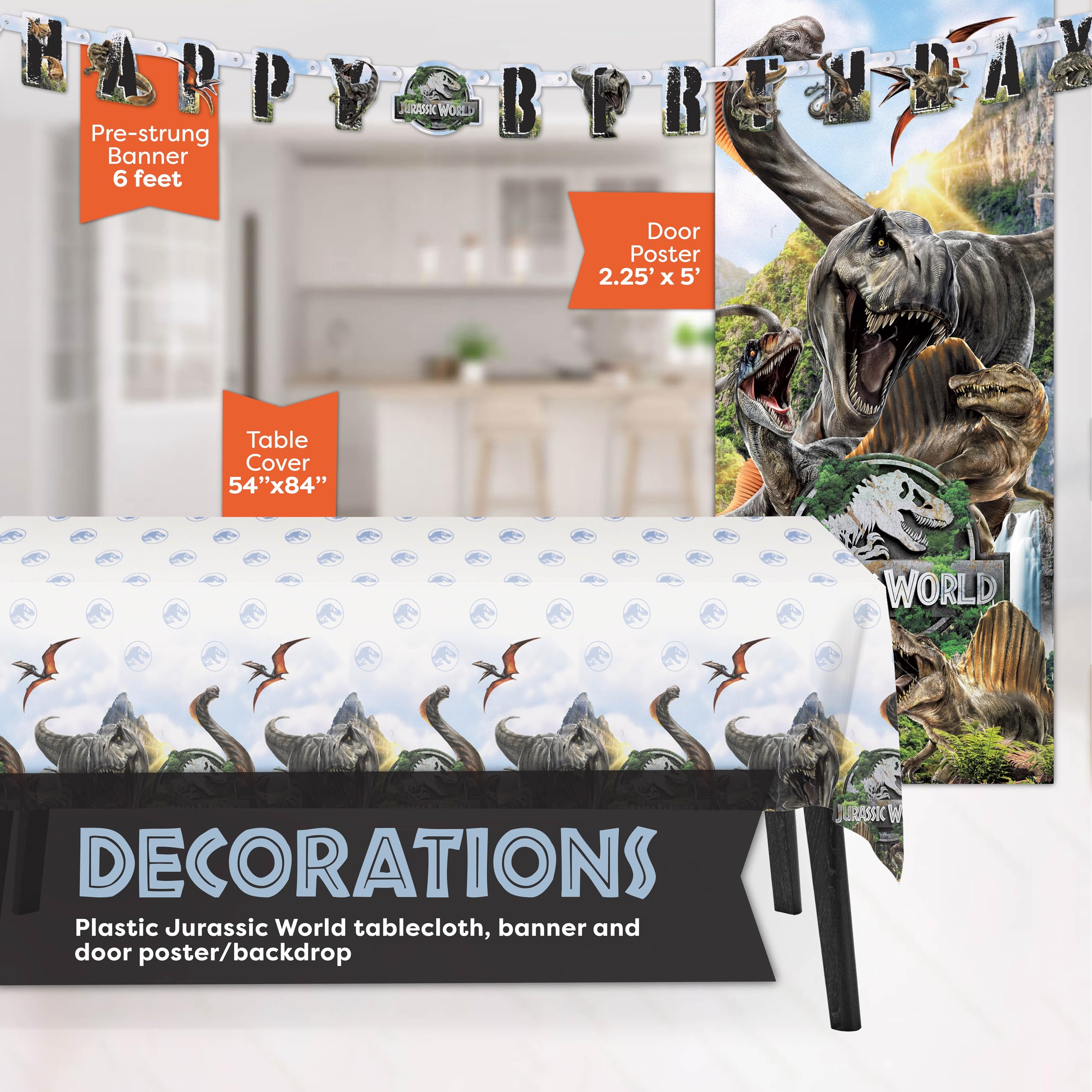 Unique Jurassic Park assiettes et serviettes robustes prêtes pour le service