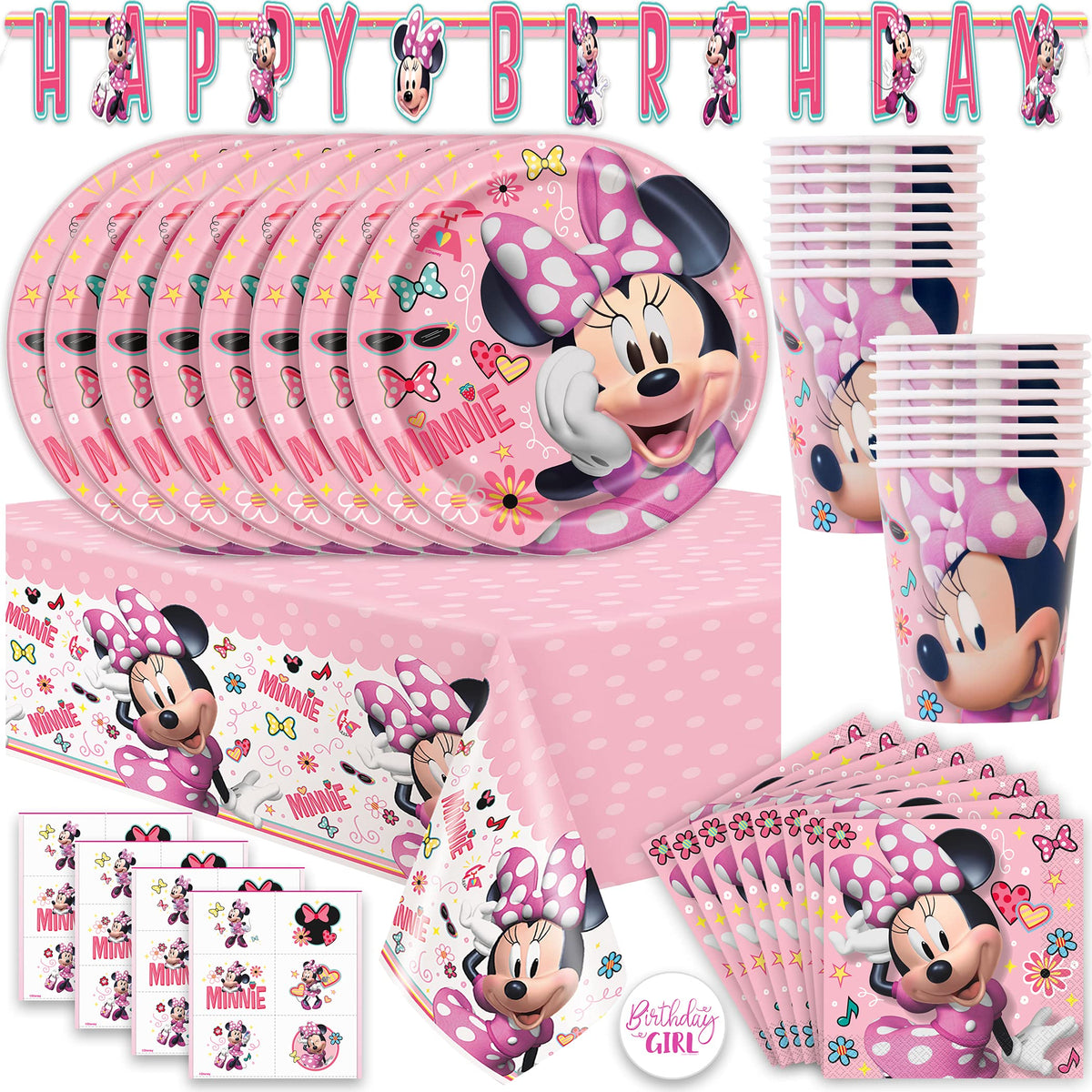 Unique packaging Minnie face avant montre contenu et thème festif